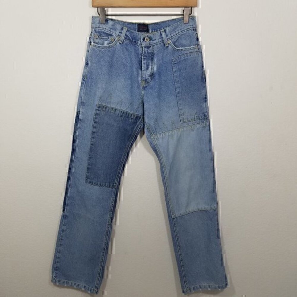 VTG Tommy Hilfiger Button Fly Two Tones Patch Jean